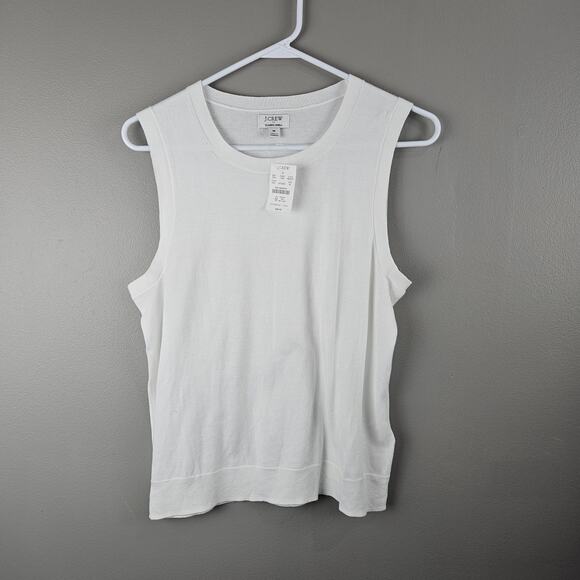 J.crew White Basic Classic Shell Tank Top Size Medium - Picture 1 of 7